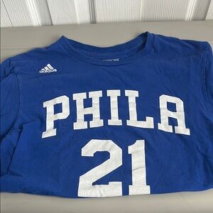 Adidas - 76ers Joel Embiid Player Name Shirt - Size Medium